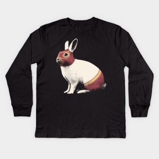 Rabbit Wrestler / Lapin Catcheur Kids Long Sleeve T-Shirt